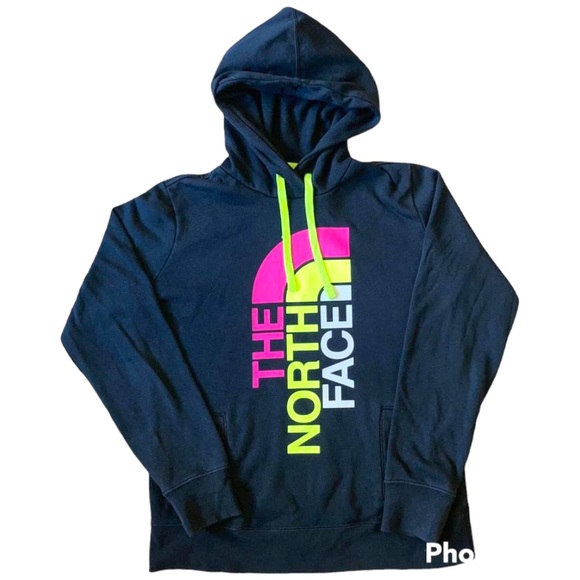 The North Face Tops - The north face hoodie black north face hoodie graphic spellout women size medium